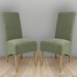 Shankar Krista Set of 2 Green Weave Dining Chair - Wilko