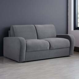 Jay-Be Deco 2 Seater Brushed Twill Admiral Sofa Bed with e-Sprung Mattress - Grey - Wilko