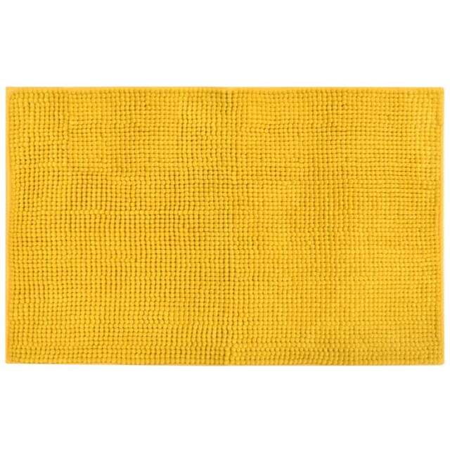 Mayfair Ochre Shaggy Noodle Bath Mat 50 x 80cm - Yellow - Wilko - image 1