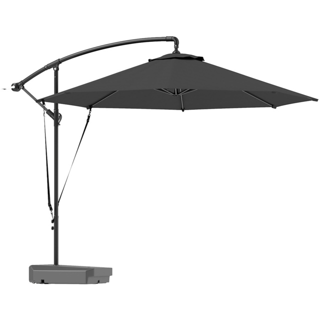 Outsunny Grey Cantilever Parasol 3m - Wilko - image 1