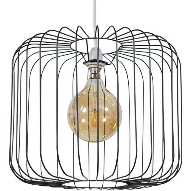 ValueLights Ridgway Matt Black Metal Wire Shade - Size: 32 x 38 x 38cm - Wilko - image 1