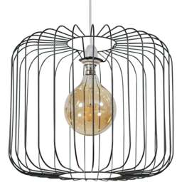 ValueLights Ridgway Matt Black Metal Wire Shade - Size: 32 x 38 x 38cm - Wilko - thumbnail 1