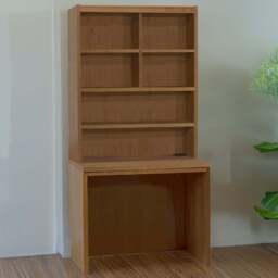 R White Cabinets 6 Shelf Home Office Desk with Hutch Brown - Size: 182.8 x 85 x 54cm - Wilko - thumbnail 1