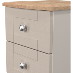 Crowndale Sussex 3 Drawer Kashmir Ash and Bardolino Oak Bedside Cabinet Ready Assembled - Kashmir Ash & Bardolino Oak - Wilko - thumbnail 7