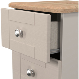 Crowndale Sussex 3 Drawer Kashmir Ash and Bardolino Oak Bedside Cabinet Ready Assembled - Kashmir Ash & Bardolino Oak - Wilko - thumbnail 6