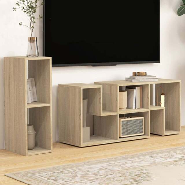 HOMCOM Grey Modular TV Unit - Size: 44.0 cm x 30.5 cm x 180.0 cmcm - Wilko - image 1