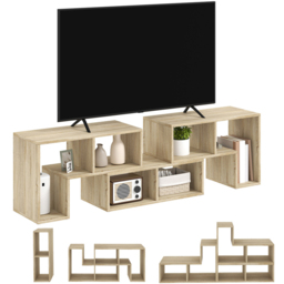 HOMCOM Grey Modular TV Unit - Size: 44.0 cm x 30.5 cm x 180.0 cmcm - Wilko - thumbnail 4