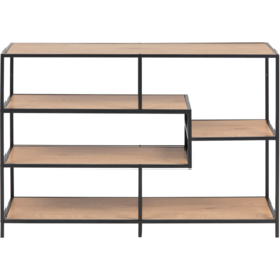 Florence Seaford 4 Shelf Oak and Black Metal Bookcase - Furniture To Go - Wilko - thumbnail 4