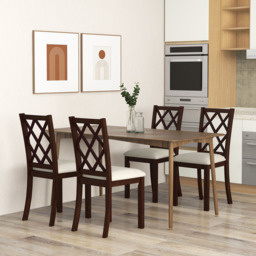 Costway Set of 2 Brown Dining Chairs with Inclined Backrest - Wilko - thumbnail 5