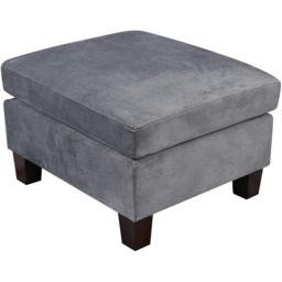 Brooklyn Grey Brushed Velvet Footstool - Size: 59 x 68 x 51cm - Wilko - thumbnail 3