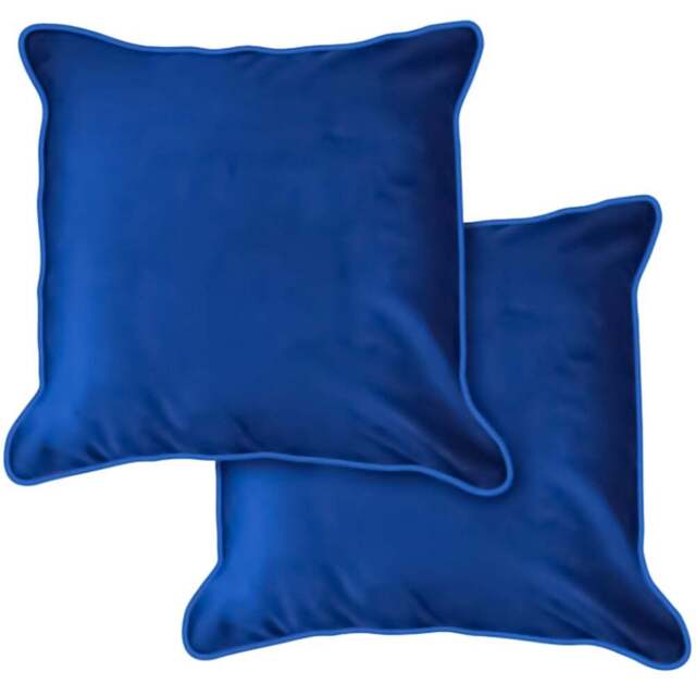 Serene Plush Velvet Navy Cushion Cover 43 x 43cm - Blue - Wilko - image 1