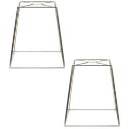 ValueLights Susie Chrome Glass Easy Fit Pendant Shade 2 Pack - Size: 19 x 18 x 18cm - White - Wilko - thumbnail 1