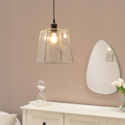 ValueLights Susie Chrome Glass Easy Fit Pendant Shade 2 Pack - Size: 19 x 18 x 18cm - White - Wilko - thumbnail 3