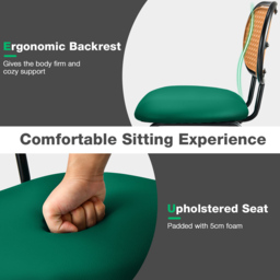 Costway Green PU Leather Bar Stool Set of 2 - Size: 85 x 56 x 23cm - Wilko - thumbnail 6