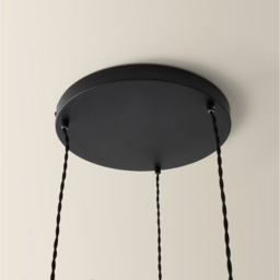 ValueLights Akira 3 Way Black Pleated LED Ceiling Pendant Light - Size: 111 x 57 x 57cm - Wilko - thumbnail 4