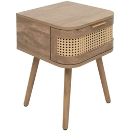 Birlea Noah Single Drawer Rattan Effect Bedside Table - Brown - Wilko - thumbnail 4