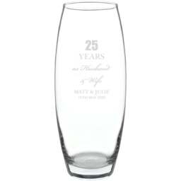 Personalised Memento Personalised Anniversary Bullet Vase - Size: 1.0 x 2.4 x 1.0cm - Clear - Wilko - thumbnail 1