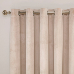 Vermont Velvet Blackout Curtain Natural 229cm - Divante - Wilko - thumbnail 4