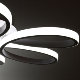 Living and Home Petal LED Semi Flush Ceiling Light - Size: 10 x 74 x 74cm - Black - Wilko - thumbnail 7