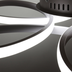 Living and Home Petal LED Semi Flush Ceiling Light - Size: 10 x 74 x 74cm - Black - Wilko - thumbnail 4