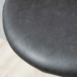 Portland PU Leather Height Adjustable Bar Stool Set of 2 - Grey - Wilko - thumbnail 4
