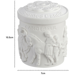 H&O Direct White Tea Retro Embossed Scented Candle - Size: 10.5 x 7 x 7cm - Wilko - thumbnail 5