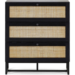 Julian Bowen Padstow 3 Drawer Black Chest of Drawers - Wilko - thumbnail 5