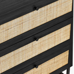 Julian Bowen Padstow 3 Drawer Black Chest of Drawers - Wilko - thumbnail 6
