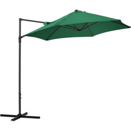 Outsunny 2.5m Garden Parasol Green - Size: 3m - Wilko - thumbnail 1