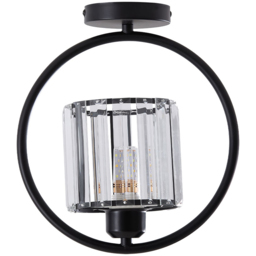 Living and Home Cylindric Shade Black Crystal E27 Ceiling Light - Size: 28.5 x 24.7 x 12.5cm - Wilko - thumbnail 4