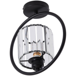 Living and Home Cylindric Shade Black Crystal E27 Ceiling Light - Size: 28.5 x 24.7 x 12.5cm - Wilko - thumbnail 5