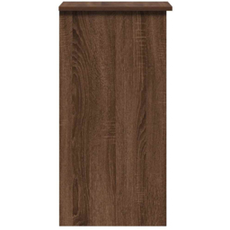 vidaXL 2 Shelf Computer Desk with Keyboard Tray Brown Oak - Size: 78 x 84 x 40cm - Wilko - thumbnail 6