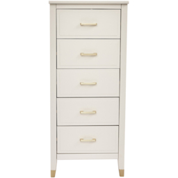 Palazzi 5 Drawer White Narrow Chest of Drawers - Wilko - thumbnail 5