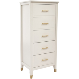 Palazzi 5 Drawer White Narrow Chest of Drawers - Wilko - thumbnail 3
