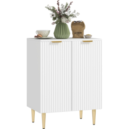 HOMCOM 2 Door White Sideboard Storage Cabinet - Size: 16 x 48 x 87cm - Wilko - thumbnail 3
