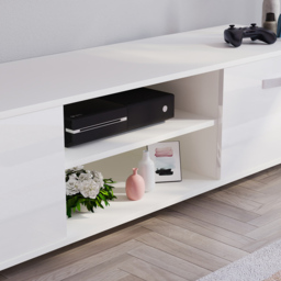 Vida Designs Cosmo 2 Door White TV Unit - Size: 40 x 160 x 38cm - Wilko - thumbnail 5