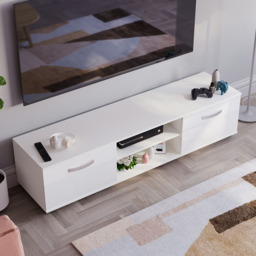 Vida Designs Cosmo 2 Door White TV Unit - Size: 40 x 160 x 38cm - Wilko - thumbnail 7