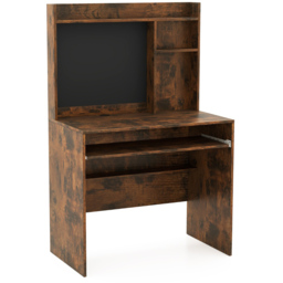 Costway Computer Desk with Magnetic Bulletin Board Brown - Size: 89 x 50 x 138cm - Wilko - thumbnail 3
