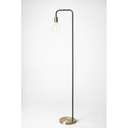 Kliving Caitlin Antique Brass and Black Industrial Floor Lamp - Size: 146 x 21 x 21cm - Gold - Wilko - thumbnail 5