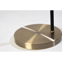 Kliving Caitlin Antique Brass and Black Industrial Floor Lamp - Size: 146 x 21 x 21cm - Gold - Wilko - thumbnail 4