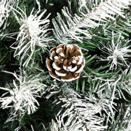 Everglow Automatic Open Green Snow Flocked Artificial Christmas Tree with Pine Cones 6ft - Wilko - thumbnail 4