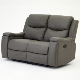 Home Detail Collins 2 Seater Grey Air Leather Manual Recliner Sofa - Wilko - thumbnail 4