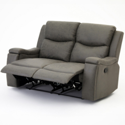 Home Detail Collins 2 Seater Grey Air Leather Manual Recliner Sofa - Wilko - thumbnail 6