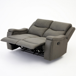 Home Detail Collins 2 Seater Grey Air Leather Manual Recliner Sofa - Wilko - thumbnail 5