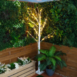 St Helens Warm White 96 LED Birch Tree 6ft - Size: 1800 x 700 x 700cm - Wilko - thumbnail 3