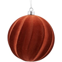 Pack of 4 Flocked Baubles - Amber Charm - Wilko - thumbnail 6