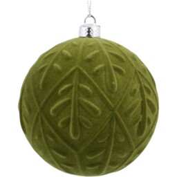 Pack of 4 Flocked Baubles - Amber Charm - Wilko - thumbnail 5