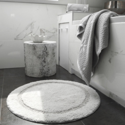 Allure Bath Fashions Marrakesh Dove Grey Round Non-Slip Bath Mat 65cm - Size: 65 x 65cm - Wilko - thumbnail 4