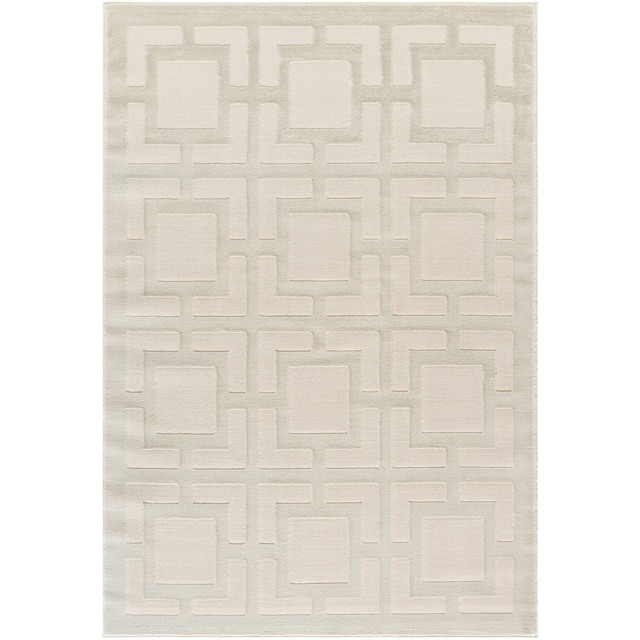 Desire Rugs Vellure Cream Metallic Sheen Maze Design Rug 60 x 220cm - Size: 220 x 60 x 1.1cm - Wilko - image 1