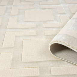Desire Rugs Vellure Cream Metallic Sheen Maze Design Rug 60 x 220cm - Size: 220 x 60 x 1.1cm - Wilko - thumbnail 5
